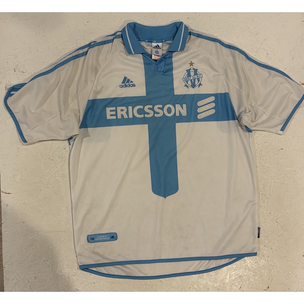 Vintage Original Adidas Olympique Marseille 2000/2001 Home Shirt‎ Mens XL Soccer